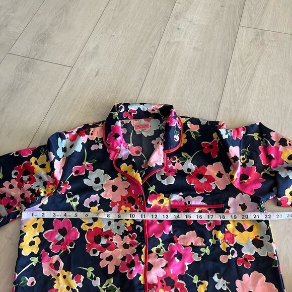 Kate Spade Long Pajama Set L Bright Cheery Floral - Picture 4 of 10